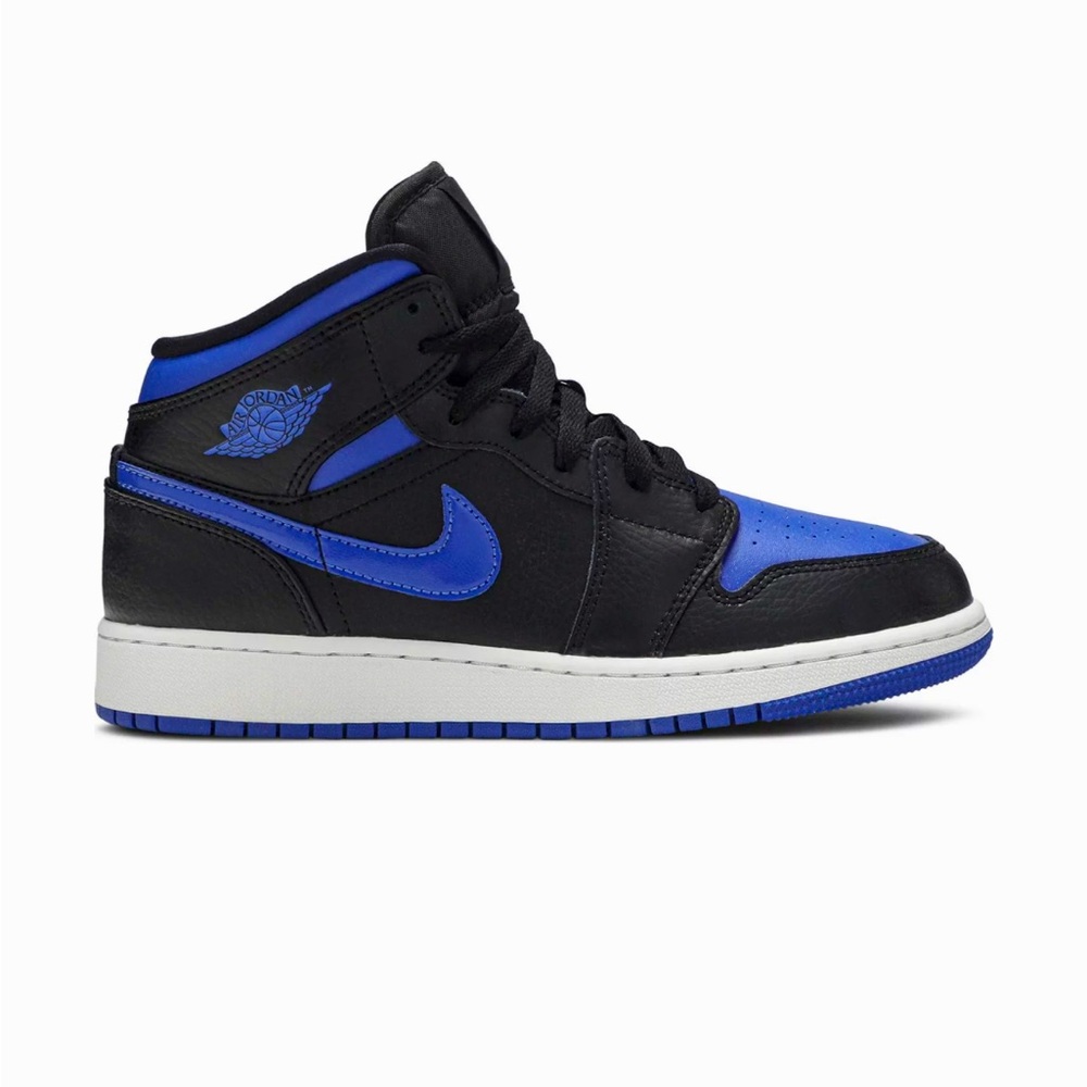 Air Jordan 1 Mid GS 'Black Hyper Royal'